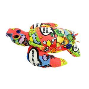 Wild Republic Message from the Planet Sea Turtle Plush Stuffed Animal Colorful